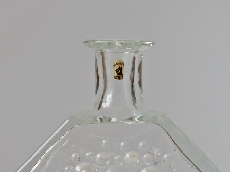 Riihimaen Lasi （リーヒマエンラシ） Nanny Still（ナニー・スティル）Stella Polaris （ステラ・ポラリス）ボトル クリア H18.5cm │ 北欧 フィンランド ヴィンテージ 花瓶 ボトル ガラス