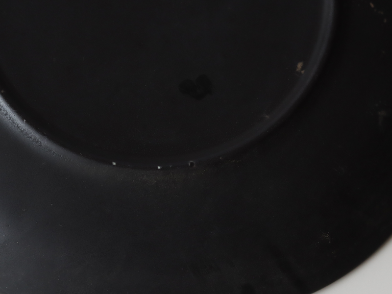 Gustavsberg （グスタフスベリ） Stig Lindberg（スティグ・リンドベリ） Piazza（ピアッツァ） 19.5cm plate black ship │ 北欧 スウェーデン ヴィンテージ プレート 船 陶磁器