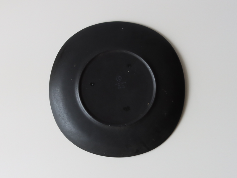 Gustavsberg （グスタフスベリ） Stig Lindberg（スティグ・リンドベリ） Piazza（ピアッツァ） 19.5cm plate black ship │ 北欧 スウェーデン ヴィンテージ プレート 船 陶磁器