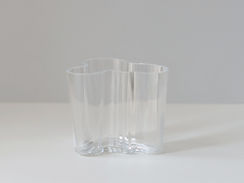 iittala  （イッタラ） Alvar Aalto vase H9.5cm clear │ 北欧 フィンランド アアルトベース クリア 花瓶