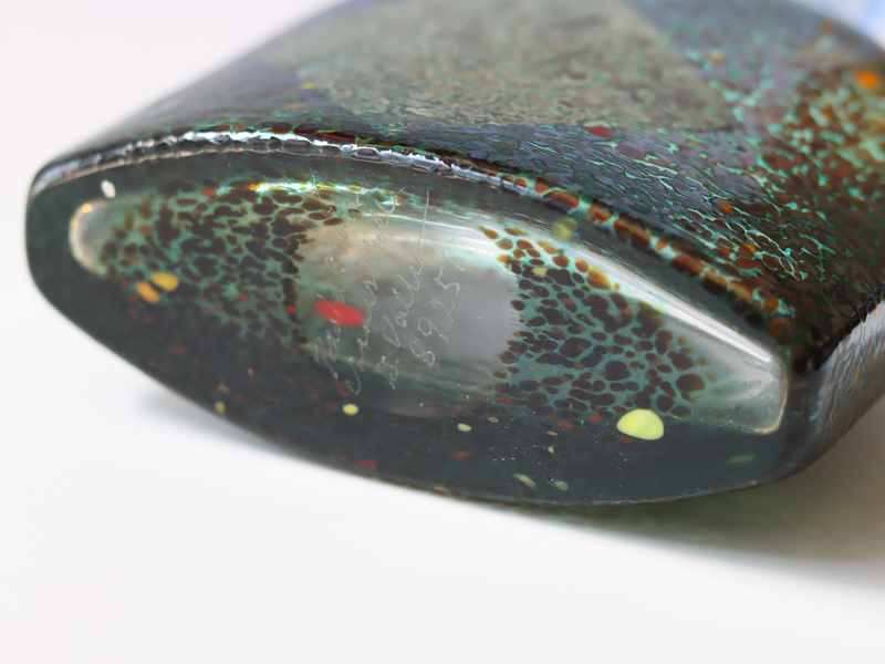 Kosta Boda （コスタ・ボダ） Bertil Vallien（バーティル・ヴァリーン）Satellite bottle vase blue 89251 │ 北欧 スウェーデン ヴィンテージ 一輪挿し ガラス