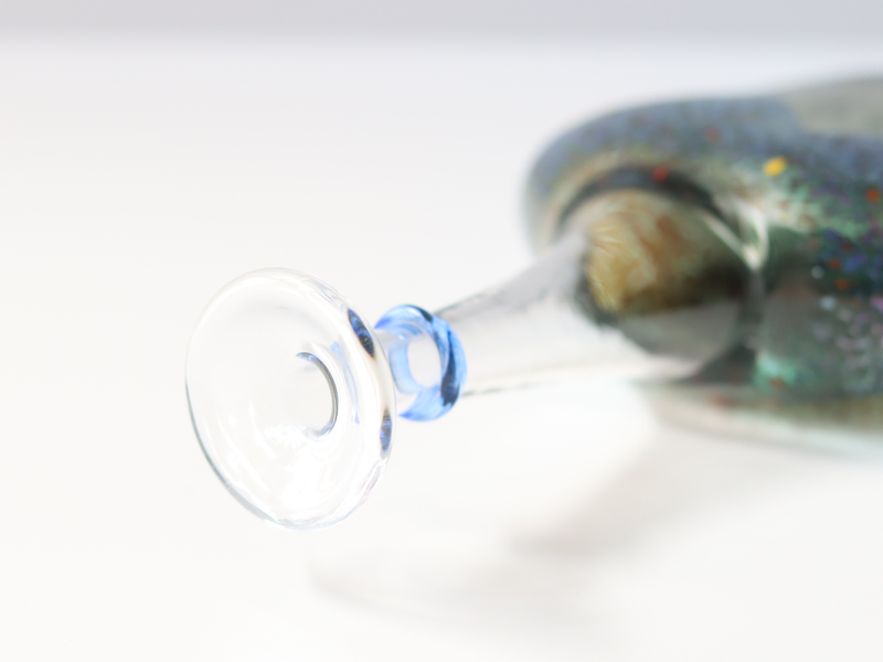 Kosta Boda （コスタ・ボダ） Bertil Vallien（バーティル・ヴァリーン）Satellite bottle vase blue 89251 │ 北欧 スウェーデン ヴィンテージ 一輪挿し ガラス