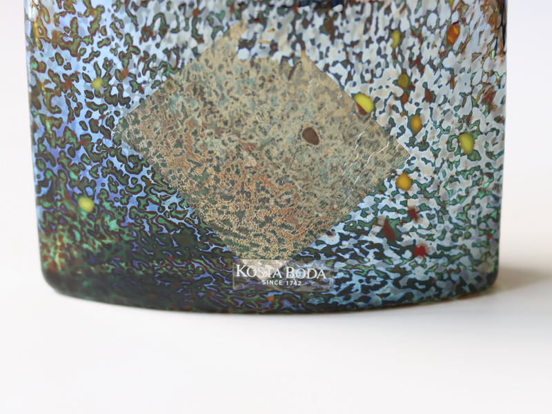 Kosta Boda （コスタ・ボダ） Bertil Vallien（バーティル・ヴァリーン）Satellite bottle vase blue 89251 │ 北欧 スウェーデン ヴィンテージ 一輪挿し ガラス