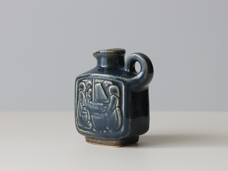 Michael Andersen&son handle vase blue │ 北欧ヴィンテージ デンマーク 花瓶 陶磁器