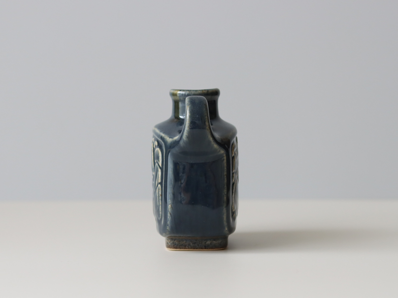 Michael Andersen&son handle vase blue │ 北欧ヴィンテージ デンマーク 花瓶 陶磁器