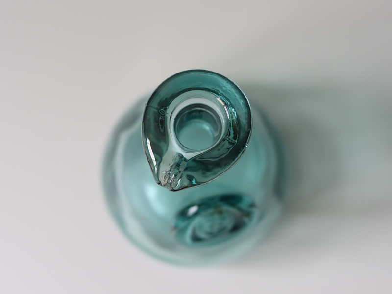 Holmegaard （ホルムガード） Viking carafe turquoise Ole Winther  │ 北欧ヴィンテージ デンマーク カラフェ ガラス 花瓶