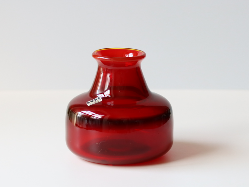 Boda（ボダ） フラワーベース レッド H10.5cm H998/110 / Erik Höglund ｜ 北欧ヴィンテージ スウェーデン