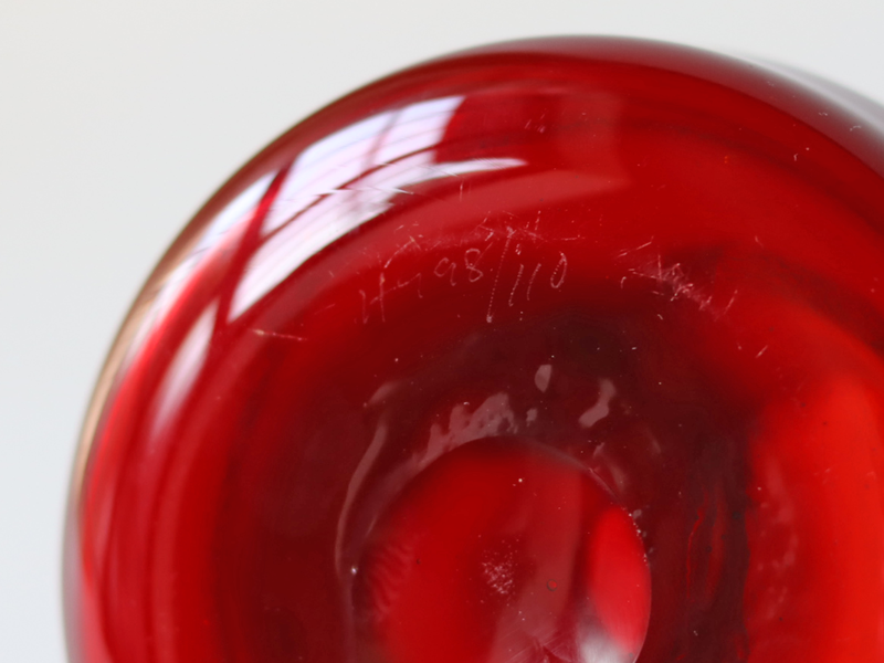 Boda（ボダ） フラワーベース レッド H10.5cm H998/110 / Erik Höglund ｜ 北欧ヴィンテージ スウェーデン