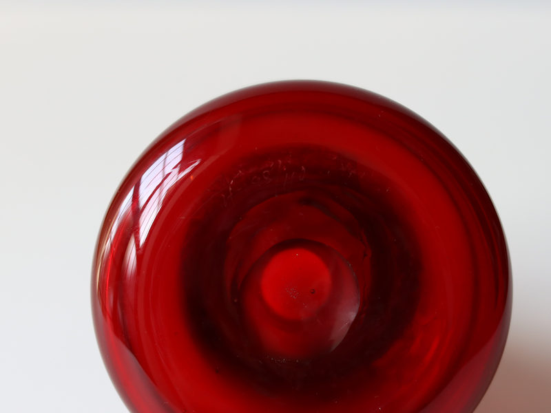 Boda（ボダ） フラワーベース レッド H10.5cm H998/110 / Erik Höglund ｜ 北欧ヴィンテージ スウェーデン