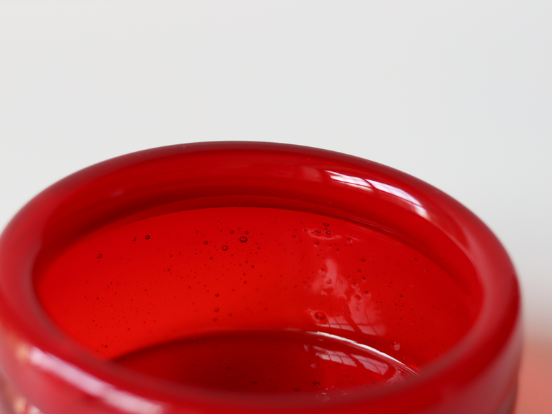 Boda（ボダ） ガラスボウル レッド H6.5cm H1207/125 / Erik Höglund ｜ 北欧ヴィンテージ スウェーデン