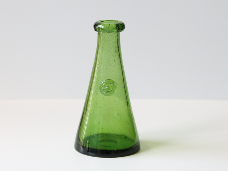 Boda（ボダ） フェイスモチーフ フラワーベース グリーン H18cm H770/190 / Erik Höglund ｜ 北欧ヴィンテージ スウェーデン