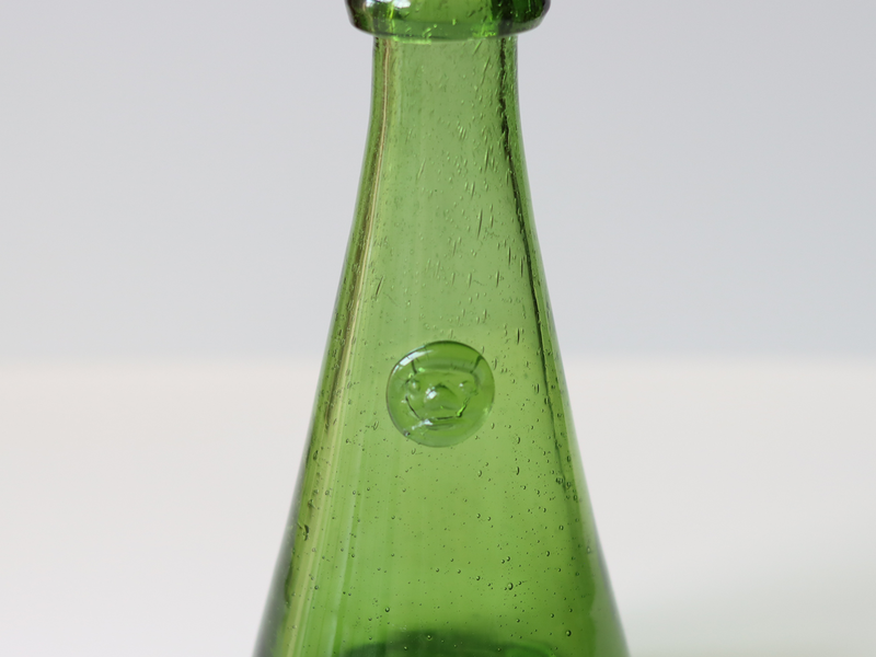 Boda（ボダ） フェイスモチーフ フラワーベース グリーン H18cm H770/190 / Erik Höglund ｜ 北欧ヴィンテージ スウェーデン