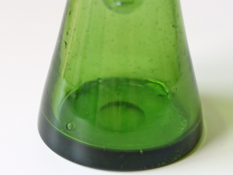 Boda（ボダ） フェイスモチーフ フラワーベース グリーン H18cm H770/190 / Erik Höglund ｜ 北欧ヴィンテージ スウェーデン