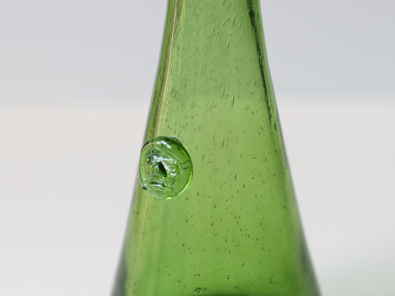 Boda（ボダ） フェイスモチーフ フラワーベース グリーン H18cm H770/190 / Erik Höglund ｜ 北欧ヴィンテージ スウェーデン