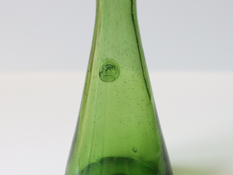 Boda（ボダ） フェイスモチーフ フラワーベース グリーン H18cm H770/190 / Erik Höglund ｜ 北欧ヴィンテージ スウェーデン