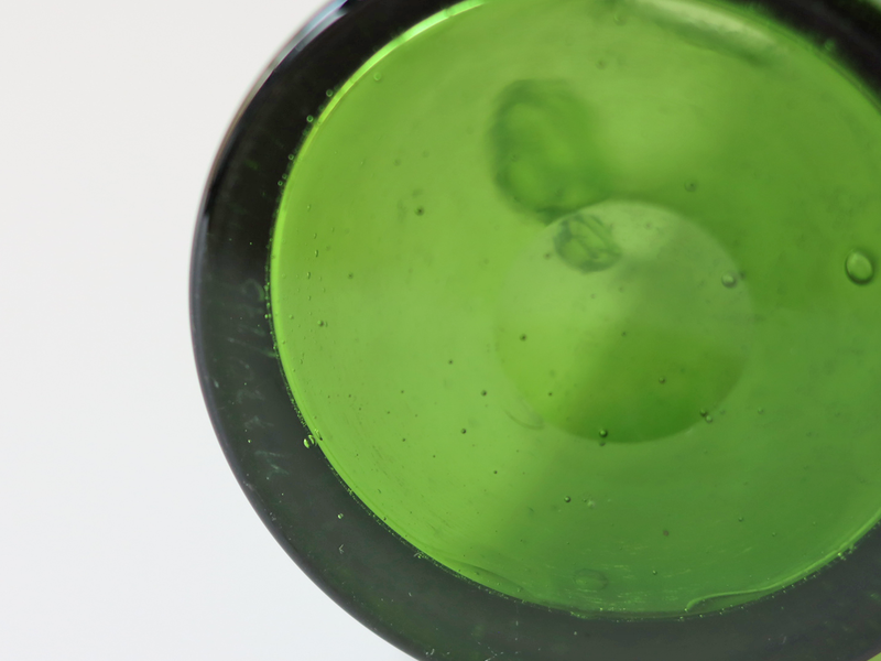 Boda（ボダ） フェイスモチーフ フラワーベース グリーン H18cm H770/190 / Erik Höglund ｜ 北欧ヴィンテージ スウェーデン