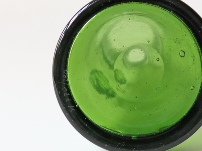 Boda（ボダ） フェイスモチーフ フラワーベース グリーン H18cm H770/190 / Erik Höglund ｜ 北欧ヴィンテージ スウェーデン