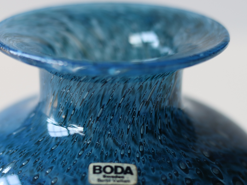 Boda （ボダ） Bertil Vallien（バーティル・ヴァリーン） vase blue │ 北欧 スウェーデン ヴィンテージ ガラス 花瓶