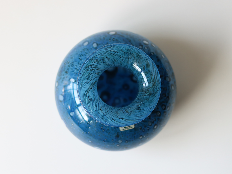 Boda （ボダ） Bertil Vallien（バーティル・ヴァリーン） vase blue │ 北欧 スウェーデン ヴィンテージ ガラス 花瓶