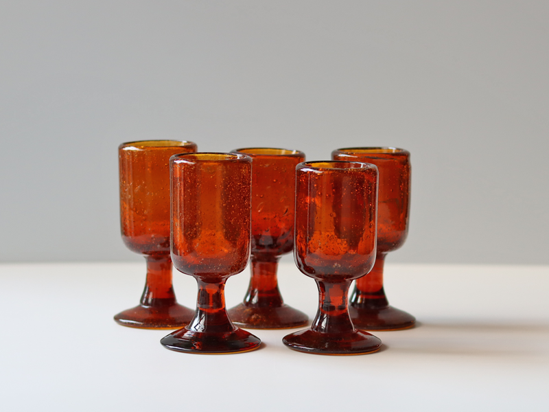 Boda（ボダ） リキュールグラス アンバー H10.5cm / Erik Höglund ｜ 北欧ヴィンテージ スウェーデン