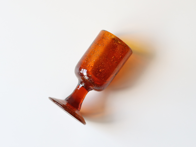 Boda（ボダ） リキュールグラス アンバー H10.5cm / Erik Höglund ｜ 北欧ヴィンテージ スウェーデン