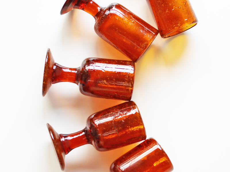 Boda（ボダ） リキュールグラス アンバー H10.5cm / Erik Höglund ｜ 北欧ヴィンテージ スウェーデン