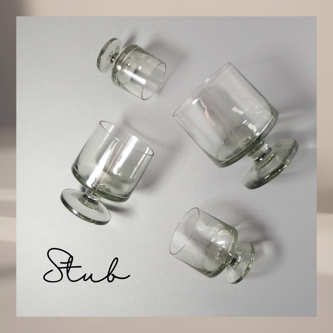 【北欧 ヴィンテージ】Holmegaard （ホルムガード） Stub （スタブ） smoke glass