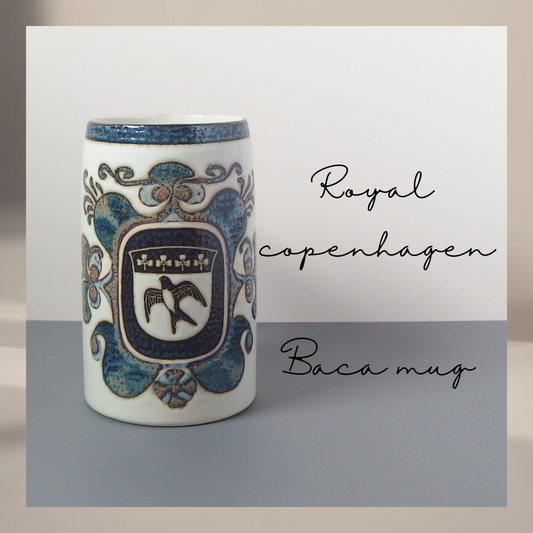 【北欧 ヴィンテージ】Royal copenhagen （ロイヤルコペンハーゲン） Beer mug swallow