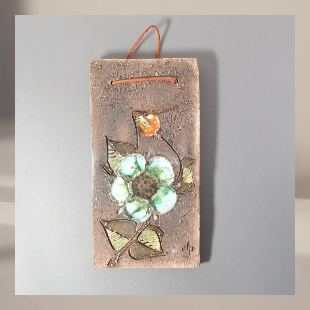 【北欧 ヴィンテージ】Tilgmans Keramik （ティルグマンズ ケラミック） wall plate flower