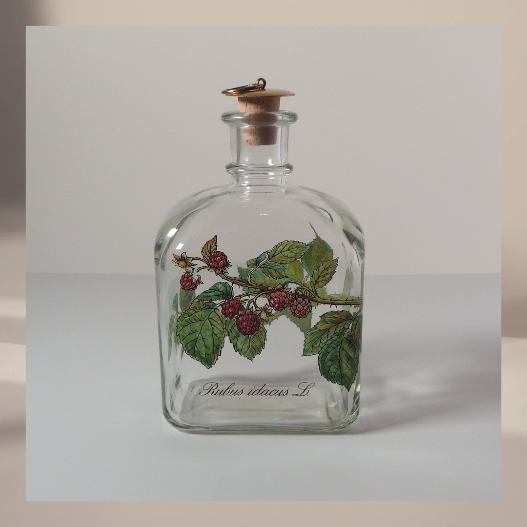 【北欧 デンマーク ヴィンテージ】Holmegaard （ホルムガード） liqueur bottle raspberry