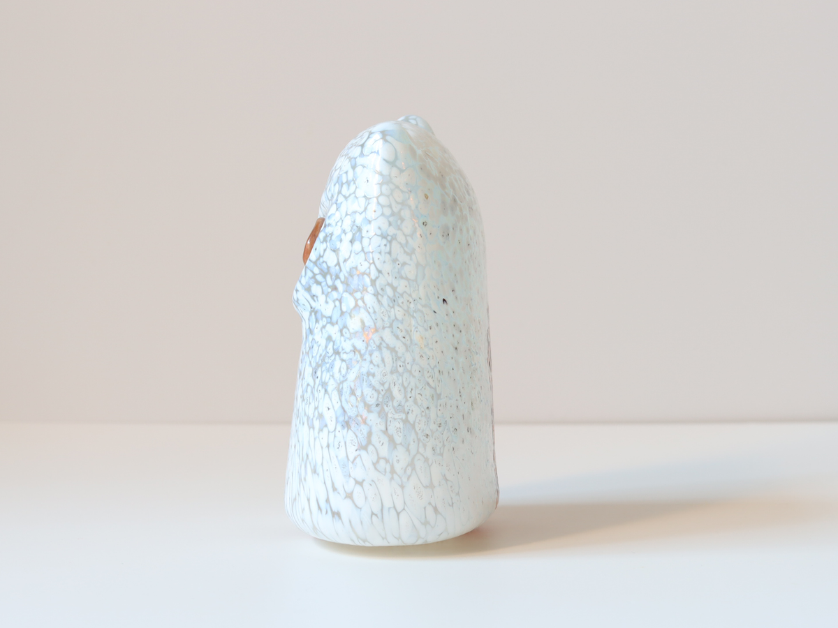 Boda（ボダ） Owls L ガラスフクロウ オブジェ ホワイト / Bertil Vallien ｜ 北欧ヴィンテージ スウェーデン