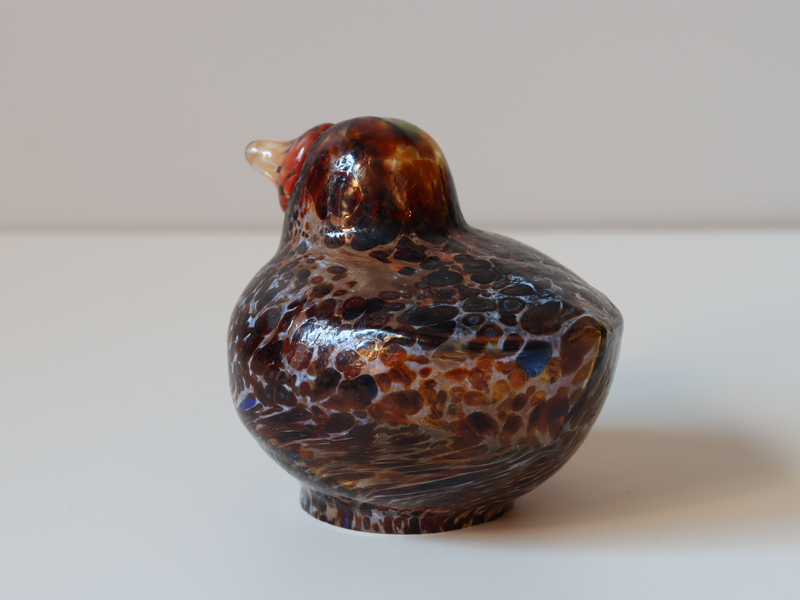 Boda（ボダ） Bird ガラスバード オブジェ Sサイズ ブラウン / Bertil Vallien ｜ 北欧ヴィンテージ スウェーデン