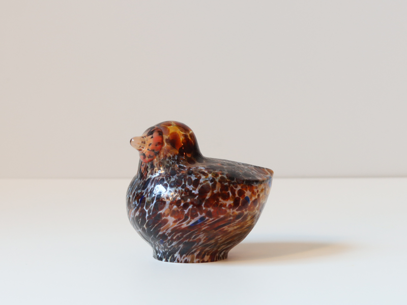 Boda（ボダ） Bird ガラスバード オブジェ Sサイズ ブラウン / Bertil Vallien ｜ 北欧ヴィンテージ スウェーデン