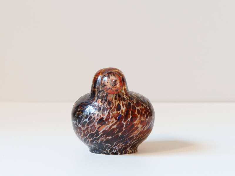 Boda（ボダ） Bird ガラスバード オブジェ Sサイズ ブラウン / Bertil Vallien ｜ 北欧ヴィンテージ スウェーデン