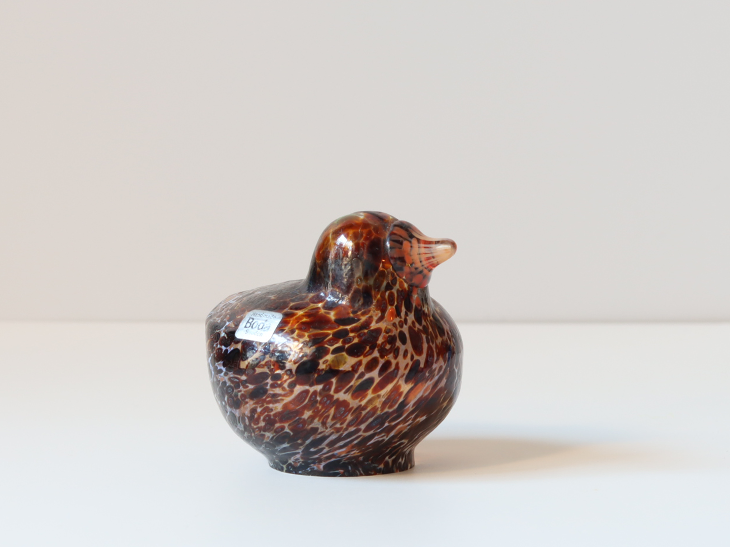 Boda（ボダ） Bird ガラスバード オブジェ Sサイズ ブラウン / Bertil Vallien ｜ 北欧ヴィンテージ スウェーデン