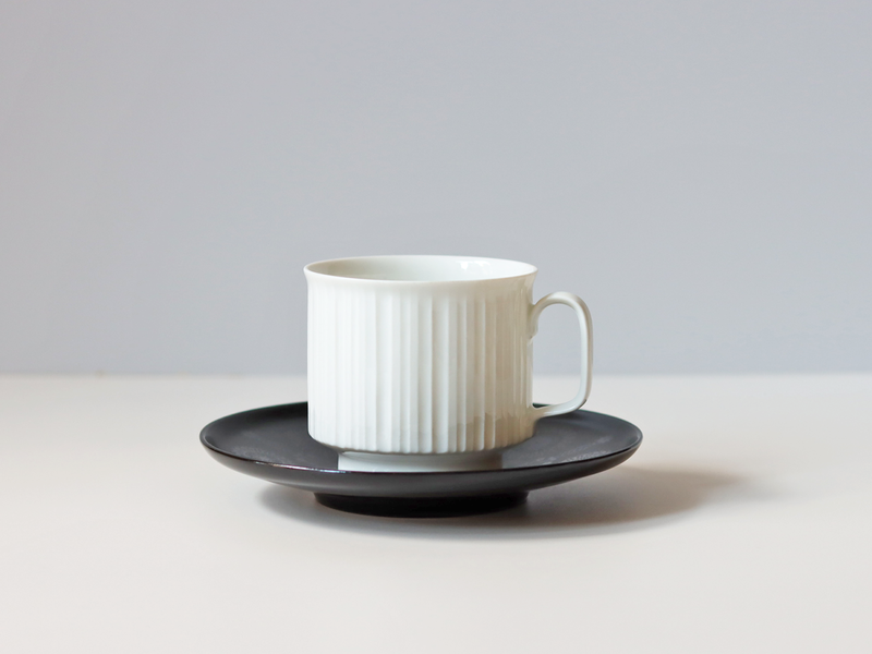 Rosenthal （ローゼンタール） Tapio Wirkkala（タピオ・ウィルカラ）Noire（ノワール）cup saucer trio │ 北欧 ドイツ ヴィンテージ コーヒーカップ 陶磁器