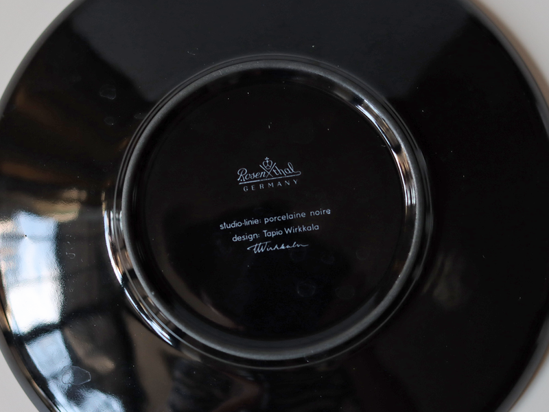 Rosenthal （ローゼンタール） Tapio Wirkkala（タピオ・ウィルカラ）Noire（ノワール）cup saucer trio │ 北欧 ドイツ ヴィンテージ コーヒーカップ 陶磁器