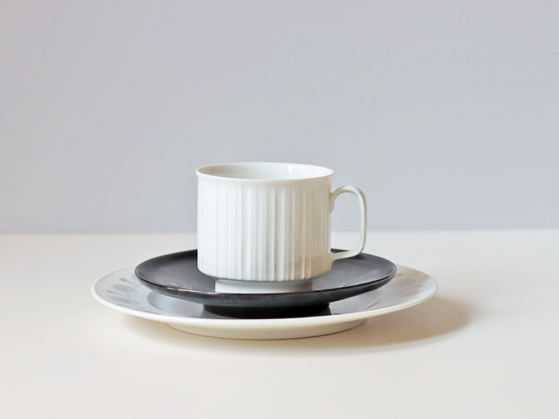 Rosenthal （ローゼンタール） Tapio Wirkkala（タピオ・ウィルカラ）Noire（ノワール）cup saucer trio │ 北欧 ドイツ ヴィンテージ コーヒーカップ 陶磁器