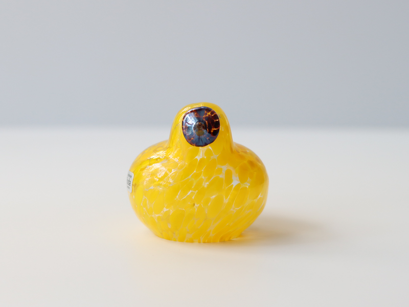 Boda Bird S Bertil Vallien（バーティル・ヴァリーン）│ 北欧 スウェーデン ヴィンテージ 鳥 ガラス オブジェ イエロー