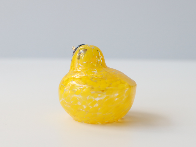 Boda Bird S Bertil Vallien（バーティル・ヴァリーン）│ 北欧 スウェーデン ヴィンテージ 鳥 ガラス オブジェ イエロー