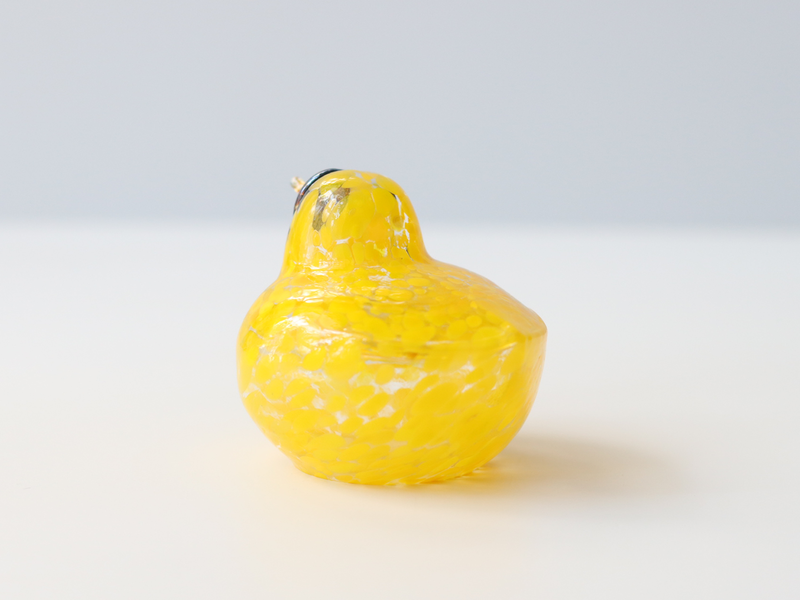Boda Bird S Bertil Vallien（バーティル・ヴァリーン）│ 北欧 スウェーデン ヴィンテージ 鳥 ガラス オブジェ イエロー
