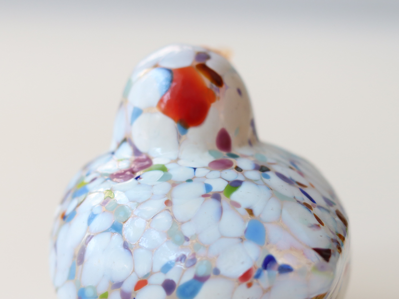 Boda Bird M Bertil Vallien（バーティル・ヴァリーン）│ 北欧 スウェーデン ヴィンテージ 鳥 ガラス オブジェ ホワイト