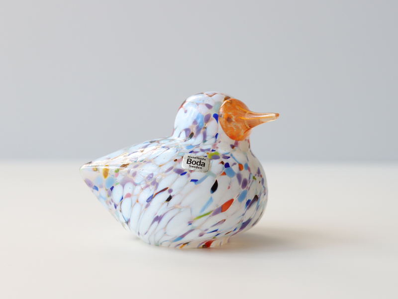 Boda Bird M Bertil Vallien（バーティル・ヴァリーン）│ 北欧 スウェーデン ヴィンテージ 鳥 ガラス オブジェ ホワイト