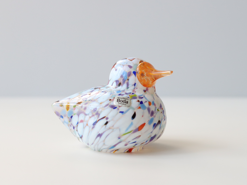 Boda Bird M Bertil Vallien（バーティル・ヴァリーン）│ 北欧 スウェーデン ヴィンテージ 鳥 ガラス オブジェ ホワイト