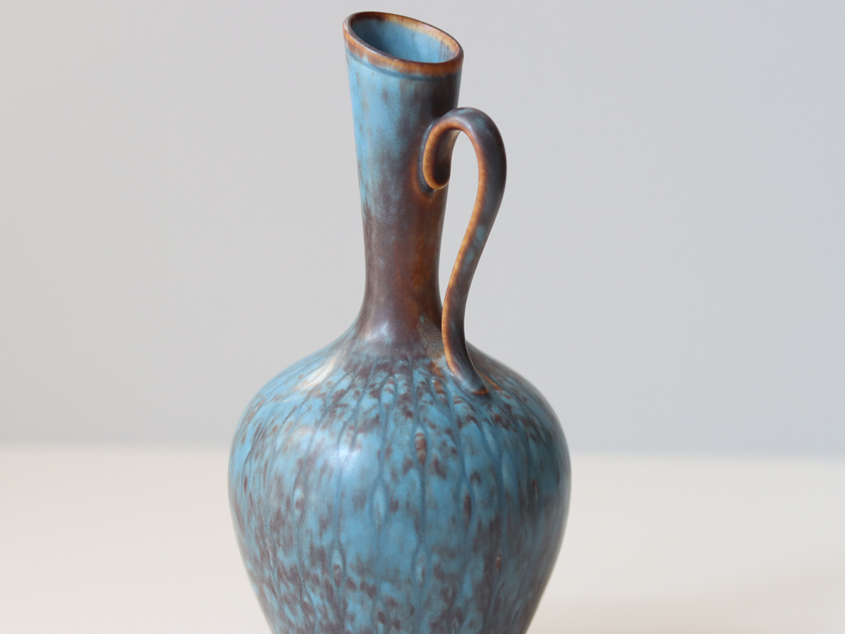 【北欧 スウェーデン ヴィンテージ】Rörstrand（ロールストランド） Gunnar Nylund（グンナー・二ルンド） AUQ handle vase
