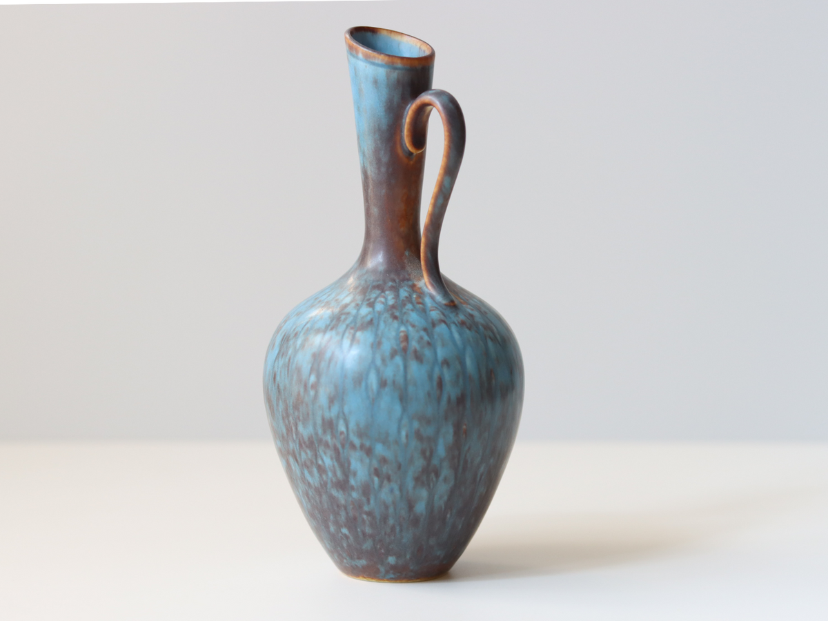 【北欧 スウェーデン ヴィンテージ】Rörstrand（ロールストランド） Gunnar Nylund（グンナー・二ルンド） AUQ handle vase