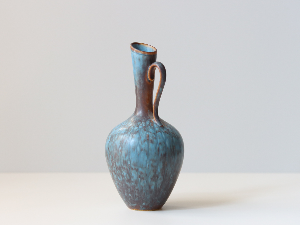 【北欧 スウェーデン ヴィンテージ】Rörstrand（ロールストランド） Gunnar Nylund（グンナー・二ルンド） AUQ handle vase