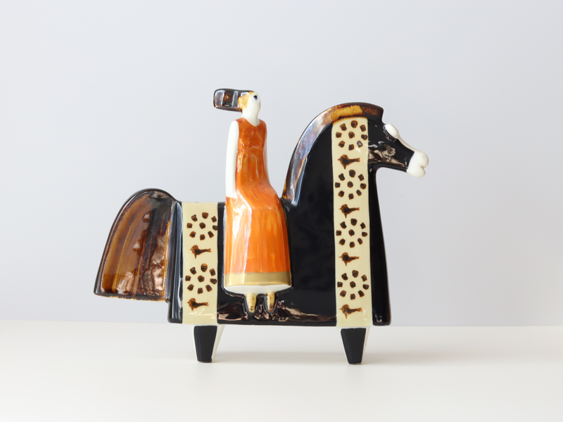 Rörstrand（ロールストランド）Ateljé Riders 騎馬オブジェ 女性 / Timo Sarvimäki ｜ 北欧ヴィンテージ スウェーデン