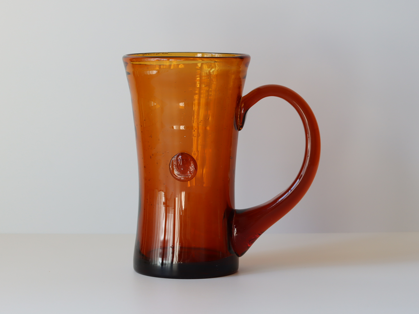 Boda（ボダ） ビアジョッキ グラス アンバー H14.5 2372/ Erik Höglund ｜ 北欧ヴィンテージ スウェーデン