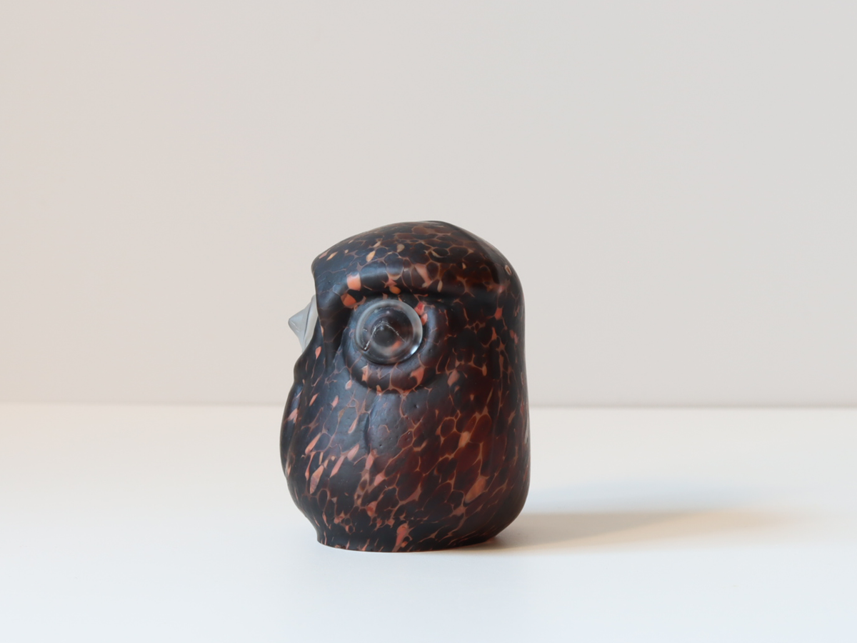 Boda（ボダ） Owls S ガラスフクロウ オブジェ ブラック / Bertil Vallien ｜ 北欧ヴィンテージ スウェーデン